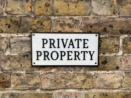 Private property sign